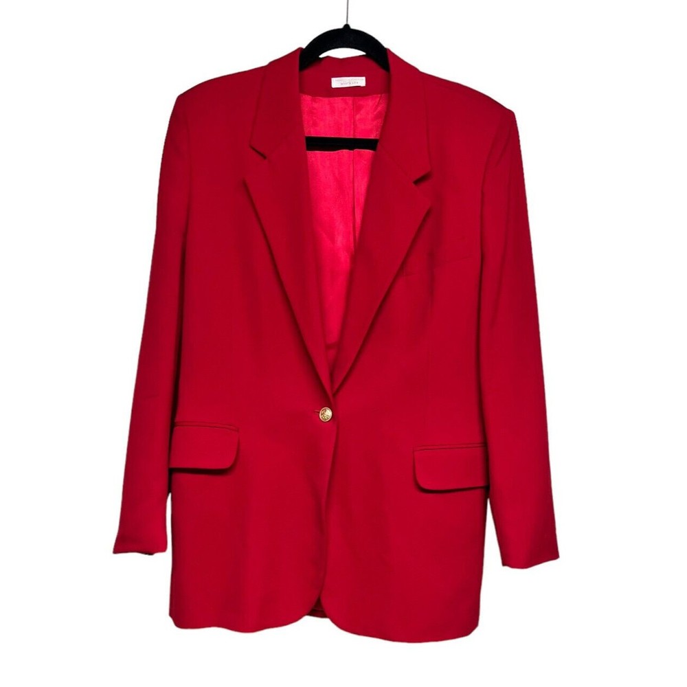 Shawn‎ Thomas Tailored Blazed Jacket Red Women’s Size 12